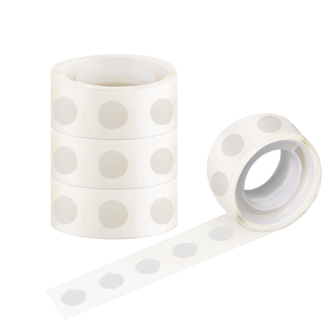 400pcs Double-Sided Glue Dots, 12mm Clear Adhesive Stickers – 4 Rolls for Balloons, Crafts & Party Decor